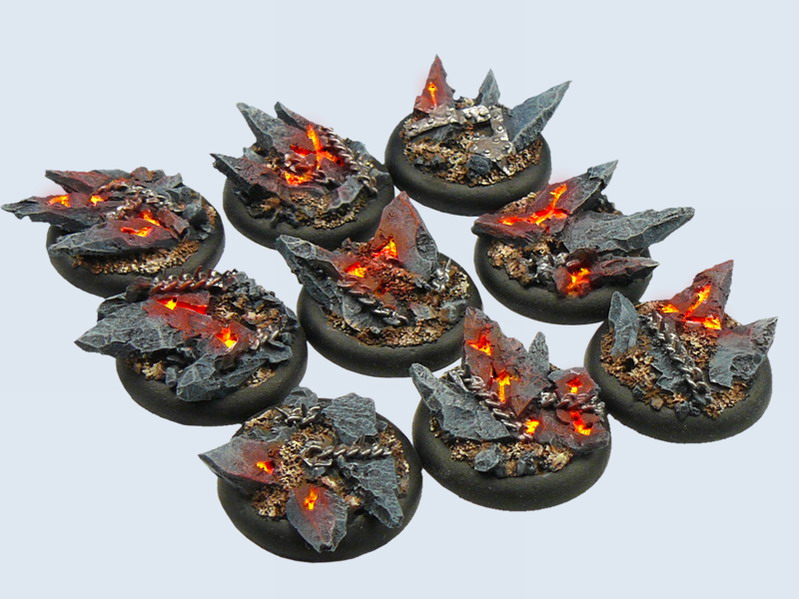 Bases Chaos rondes 30mm, bords arrondis * 5